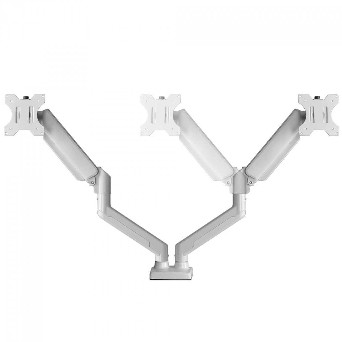 Suporte de Mesa Bluecase Ergo Flexy, Articulado, Com Pistão, Para 2 Monitores 12 Até 32 Pol, Branco, BSMTG02-3WBX