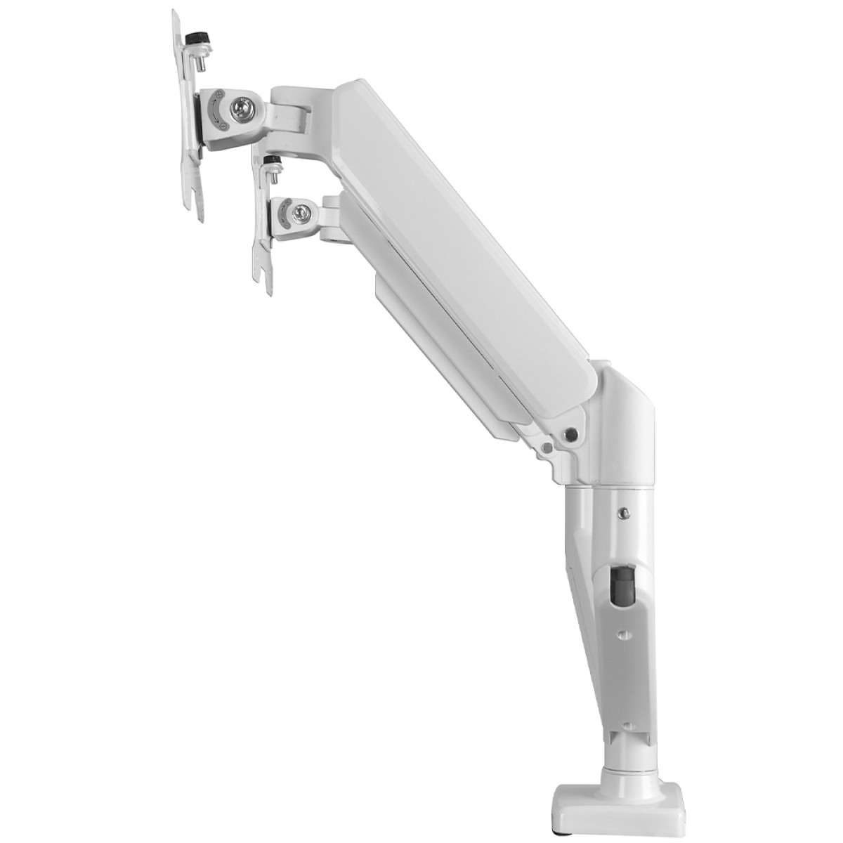Suporte de Mesa Bluecase Ergo Flexy, Articulado, Com Pistão, Para 2 Monitores 12 Até 32 Pol, Branco, BSMTG02-3WBX