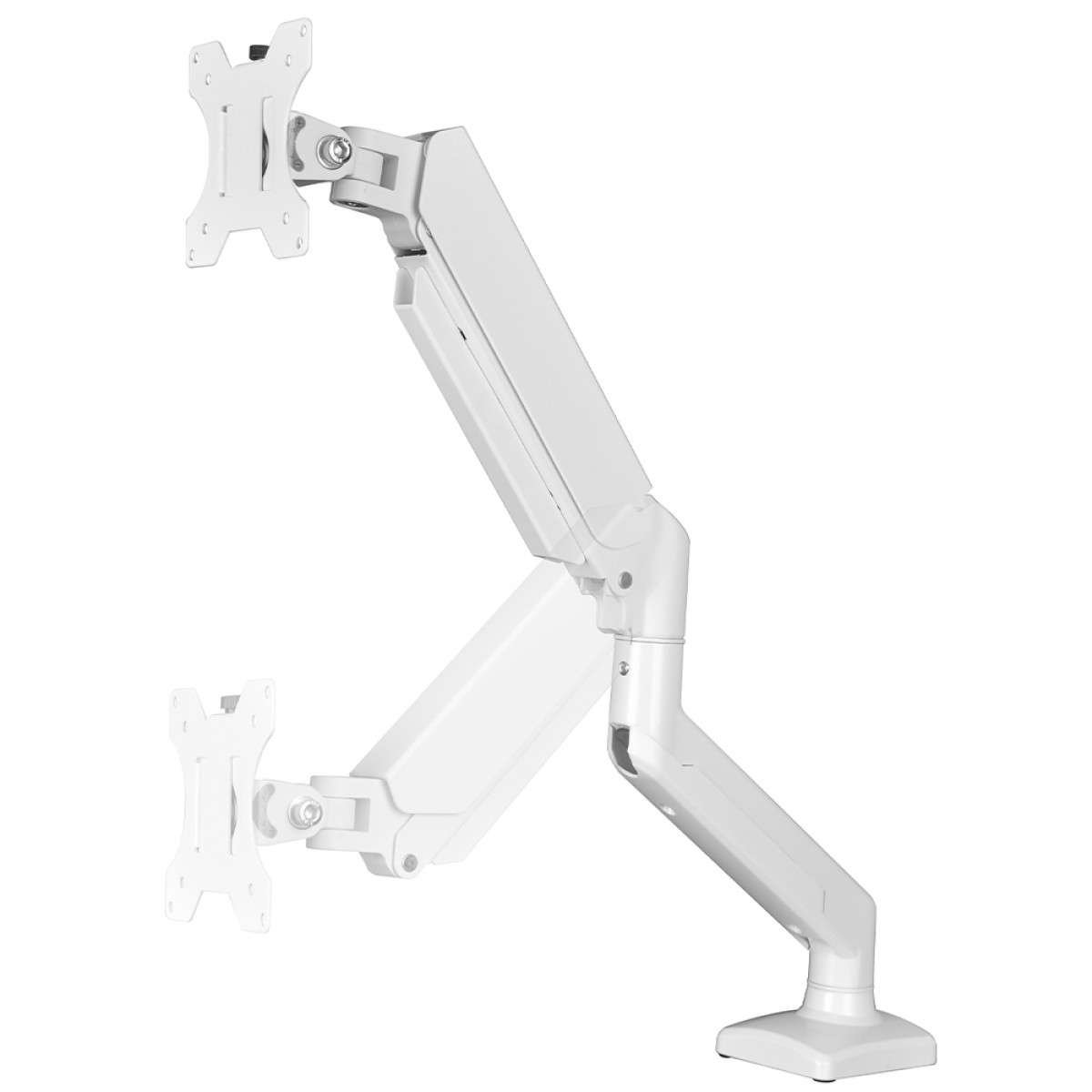 Suporte de Mesa Bluecase Ergo Flexy, Articulado, Com Pistão, Para Monitores 12 Até 32 Pol, Branco, BSMTG01-3WBX