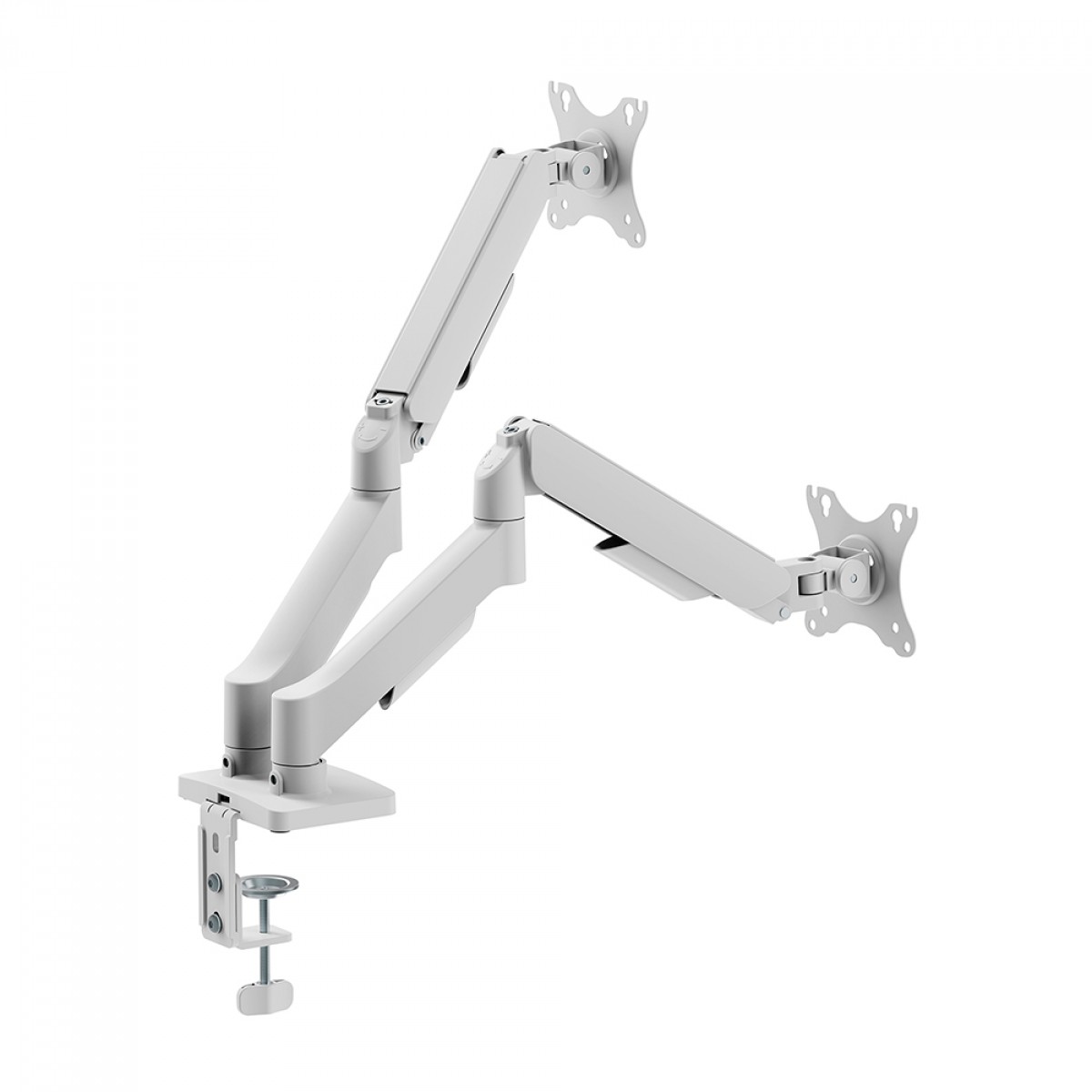 Suporte de Mesa Bluecase Ergo Flexy, Articulado, Para Dois Monitores de 17" a 32", Branco, BSMTS02-1WBX