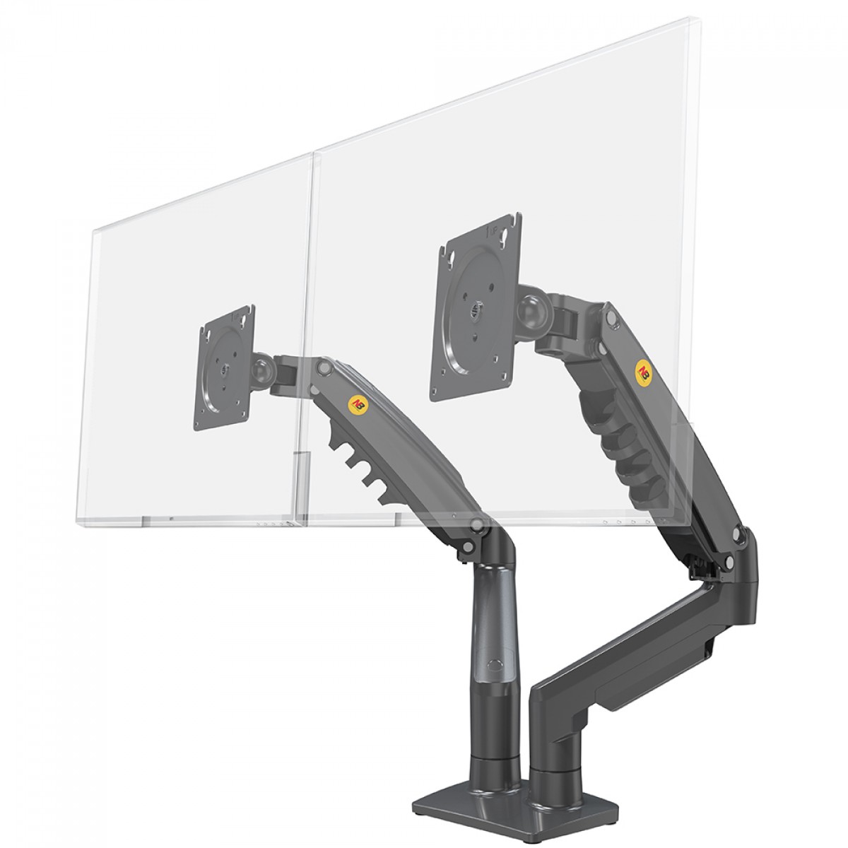 Suporte de Mesa North Bayou F160, Articulado, Com Pistão, Para 2 Monitores 17 Até 27 Pol, Preto