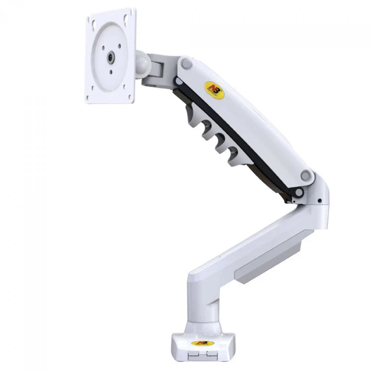 Suporte de Mesa North Bayou F80, Articulado, Com Pistão, Para Monitores 17 Até 30 Pol, Branco