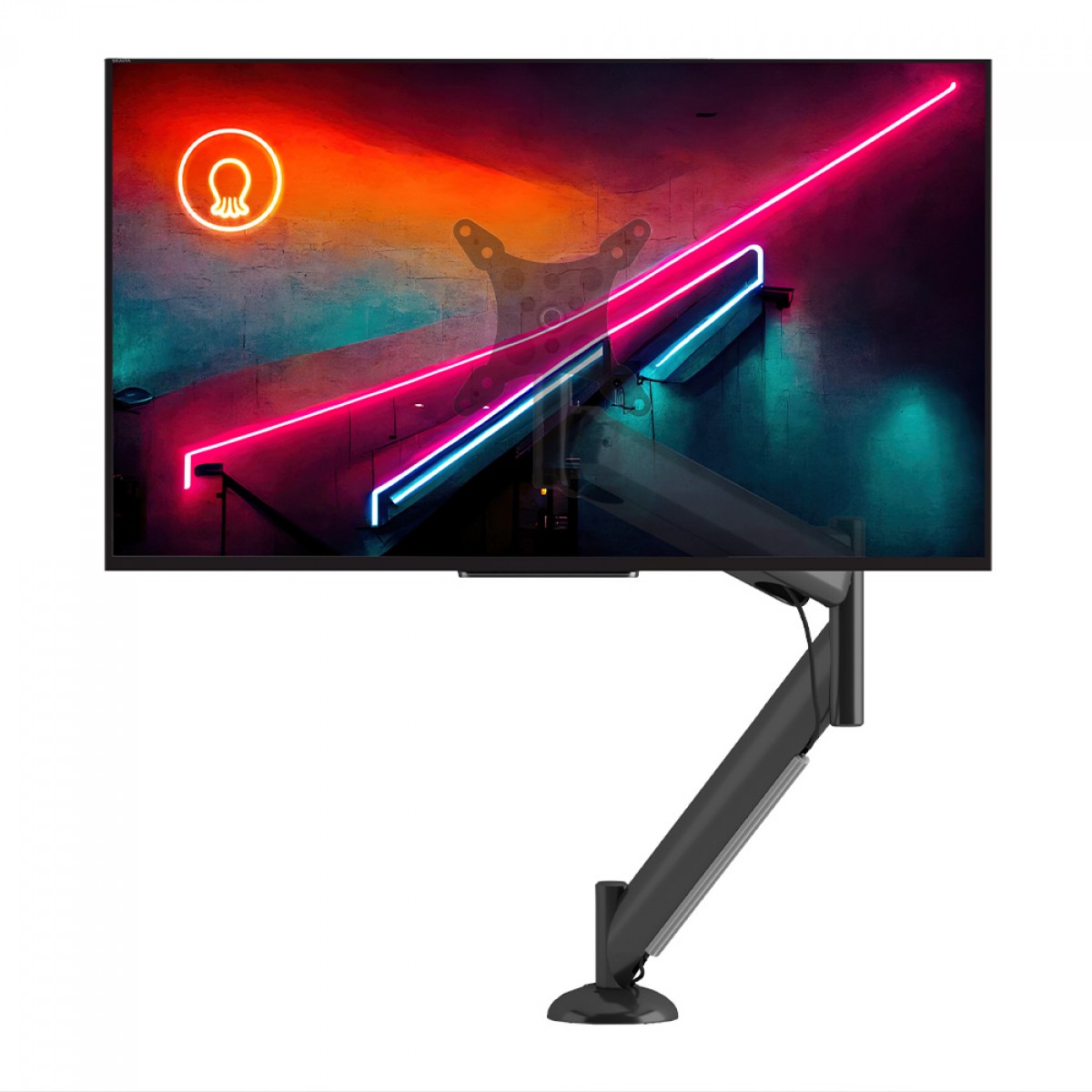 Suporte de Mesa Octoo Clipway M1, Articulado, Para Monitor Até 24 Pol, Preto