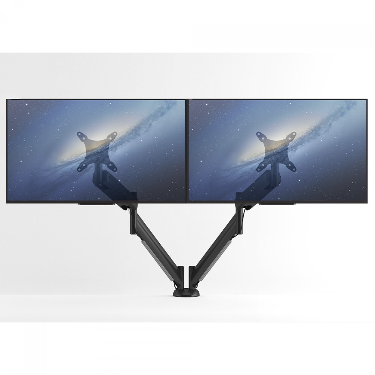 Suporte de Mesa Octoo Clipway M2, Articulado, Para 2 Monitores Até 24 Pol, Preto