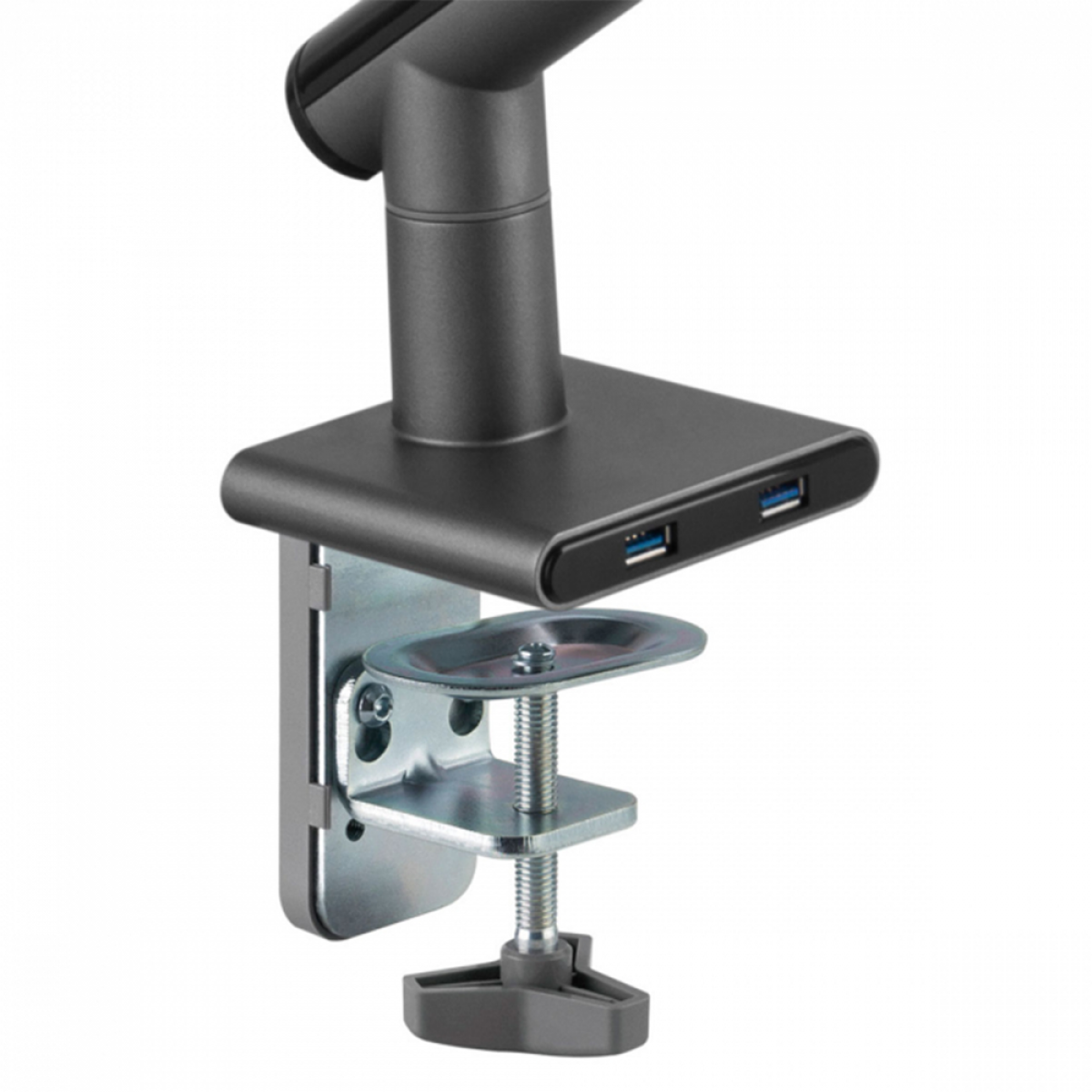 Suporte de Mesa PCYES SM-049C, Para Monitor de 17" A 32", Articulado, Com USB 3.0, Black