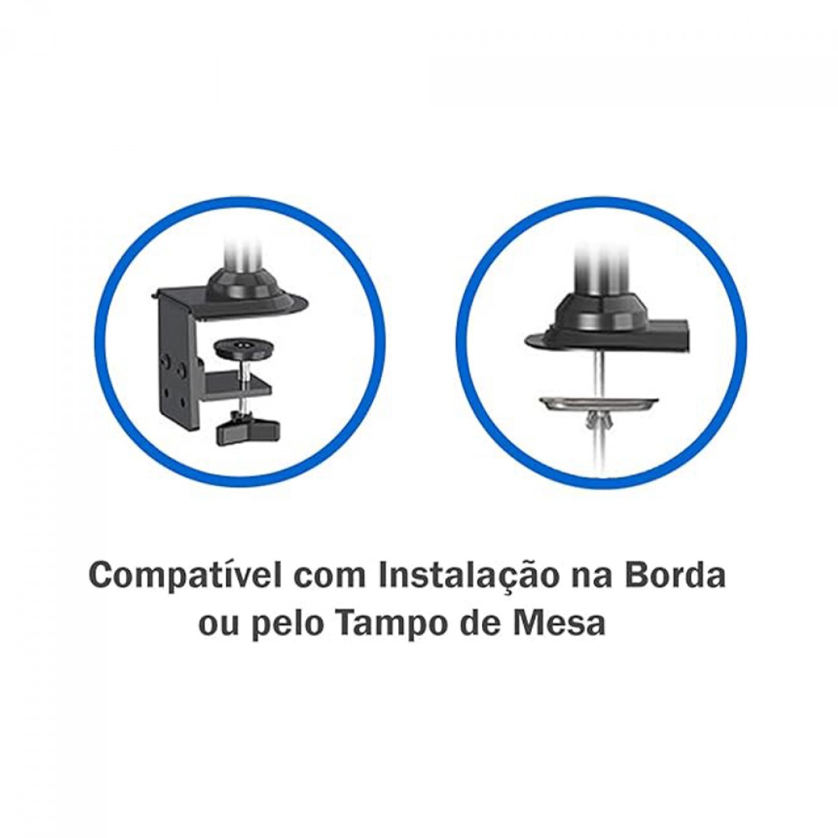 Suporte de Mesa Pix, Articulado, Com Pistão, Para Monitores de 17 Até 35 Pol, Preto, PXH-80