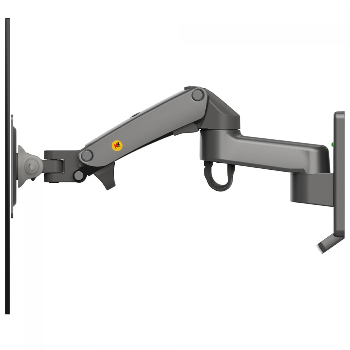 Suporte de Parede North Bayou F150, Articulado, Com Pistão, Para Monitores 17 Até 35 Pol, Preto