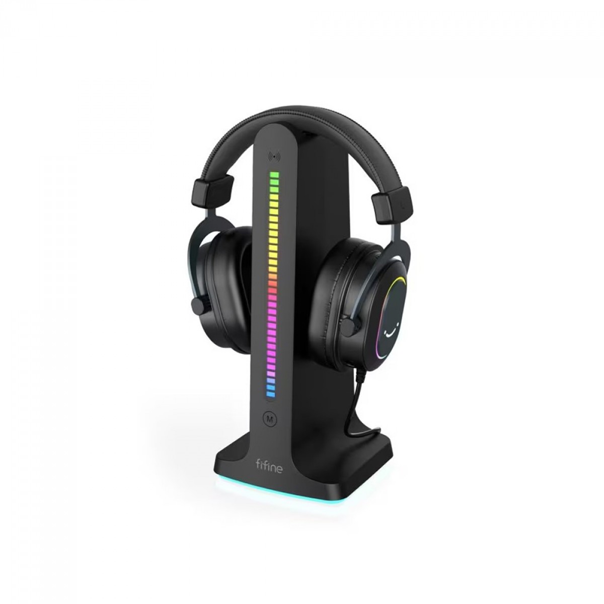 Suporte Para Headset RGB Fifine S3, Sound Light Sync, Black 