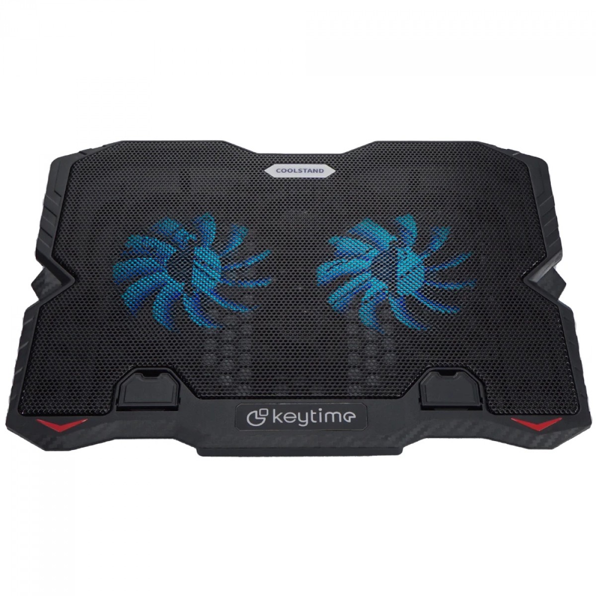 Suporte para Notebook Keytime CoolStand 2, Ajustável, Preto, Com 2 Fans, KYT00020