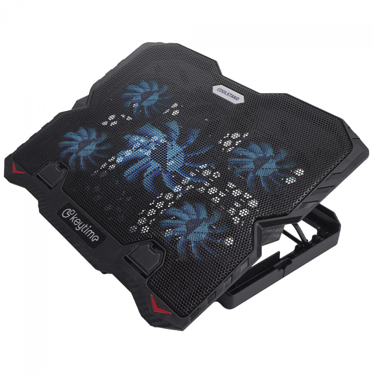 Suporte para Notebook Keytime CoolStand 5, Ajustável, Preto, Com 5 Fans, KYT00021
