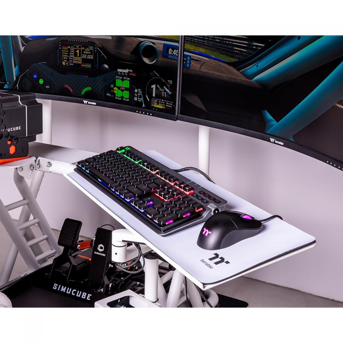 Suporte Para Teclado e Mouse Thermaltake, Compatível Com Cockpit GR500 e GF500, Branco, GSC-ACC-KBASWH-01