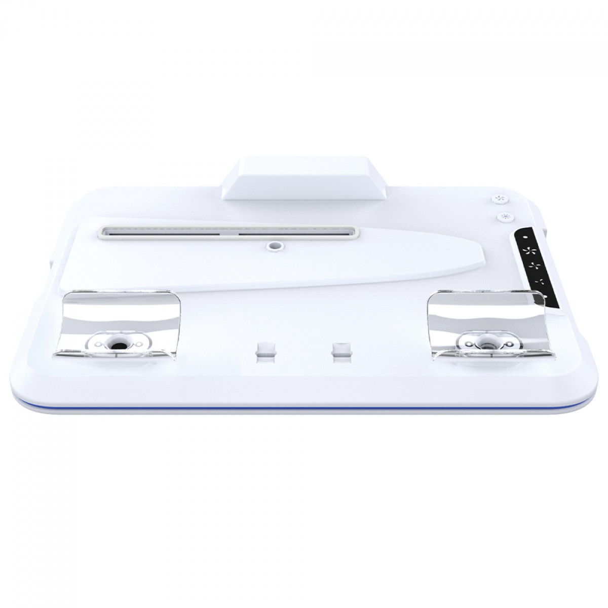 Suporte Vertical Ipega Para PS5 Slim, RGB, C/ Cooler P/ Refrigeração, Dock De Carregamento P/ Control Dualsense e Sup De Headset, Branco, PG-P5S020W