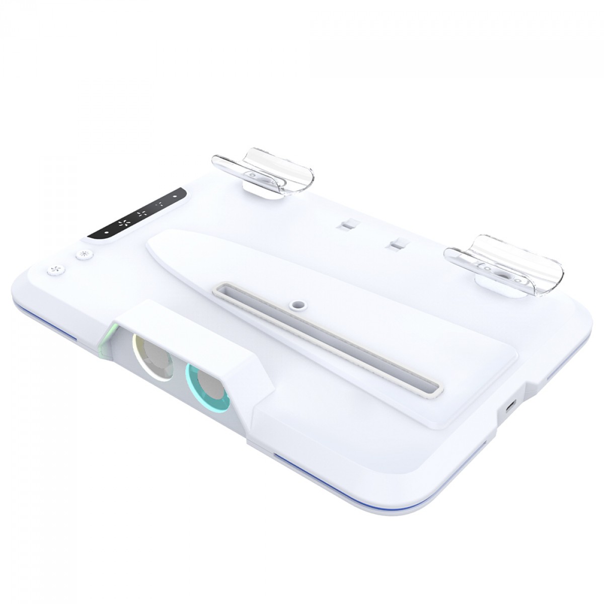 Suporte Vertical Ipega Para PS5 Slim, RGB, C/ Cooler P/ Refrigeração, Dock De Carregamento P/ Control Dualsense e Sup De Headset, Branco, PG-P5S020W