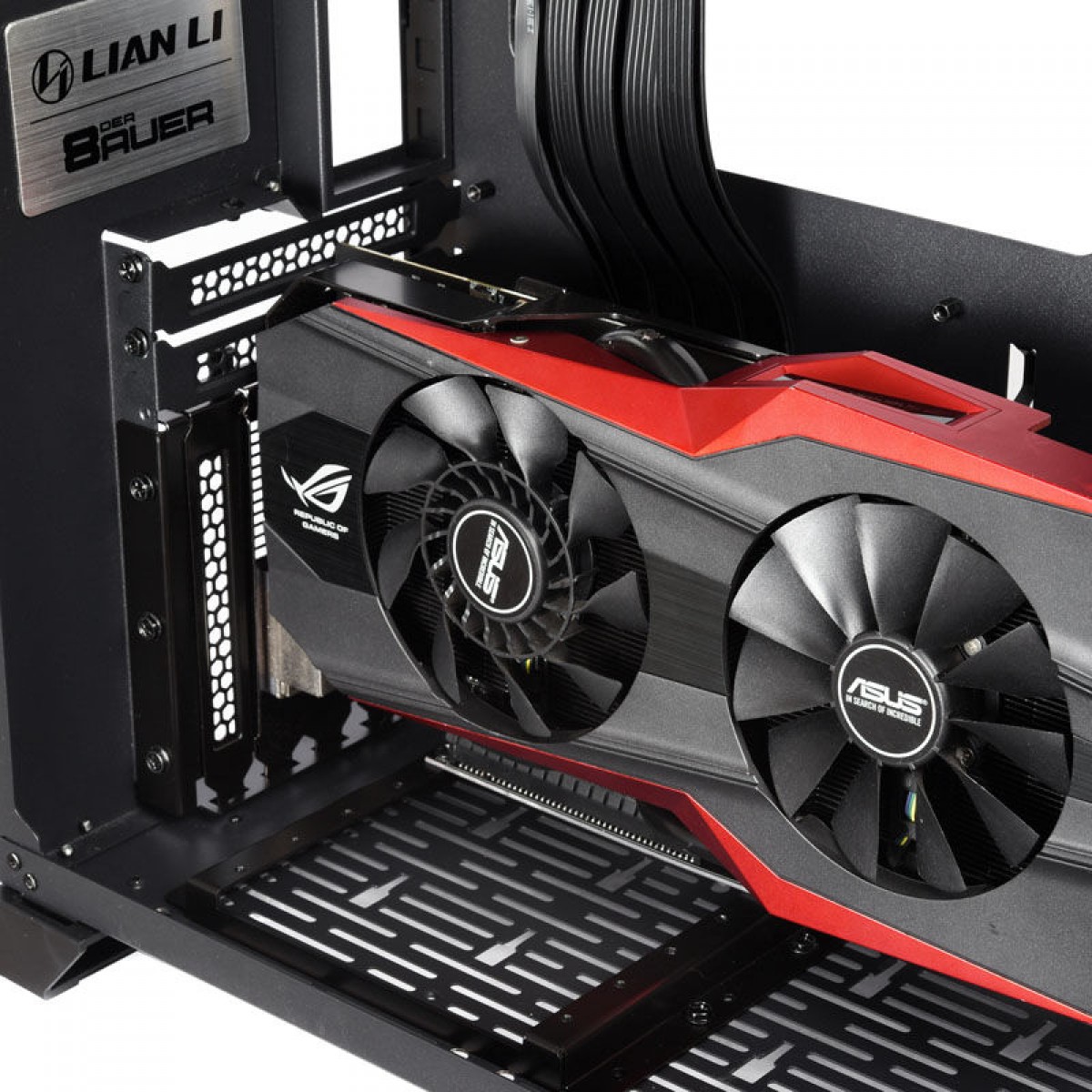 Suporte Vertical Lian Li O11D-1X com Riser para Placa de Vídeo