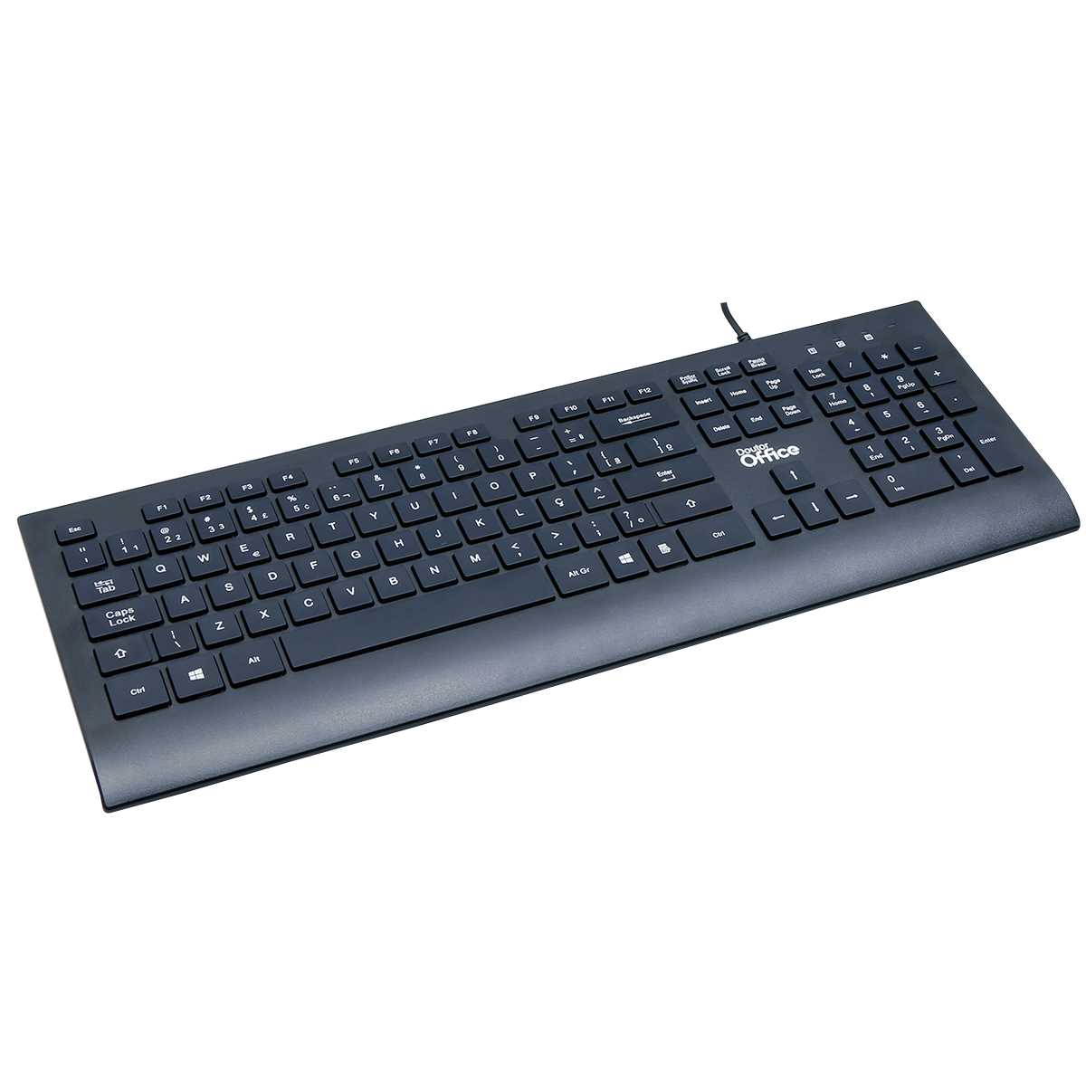 Teclado Dr. Office KDR-0202-B, USB, Membrana, Preto - Open Box