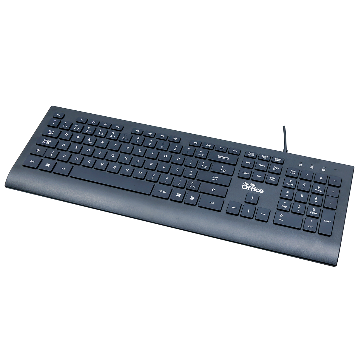 Teclado Dr. Office KDR-0202-B, USB, Membrana, Preto - Open Box