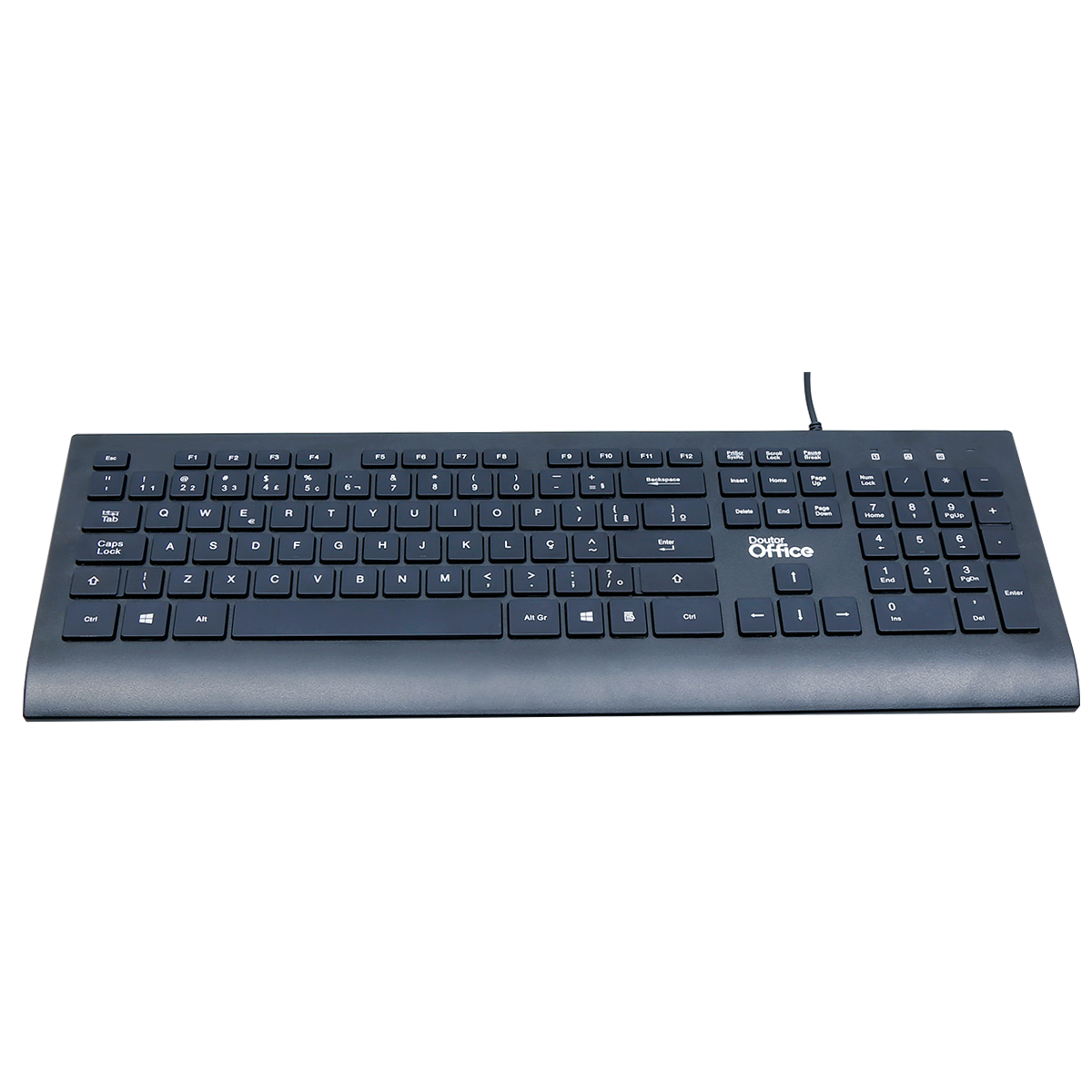 Teclado Dr. Office KDR-0202-B, USB, Membrana, Preto - Open Box