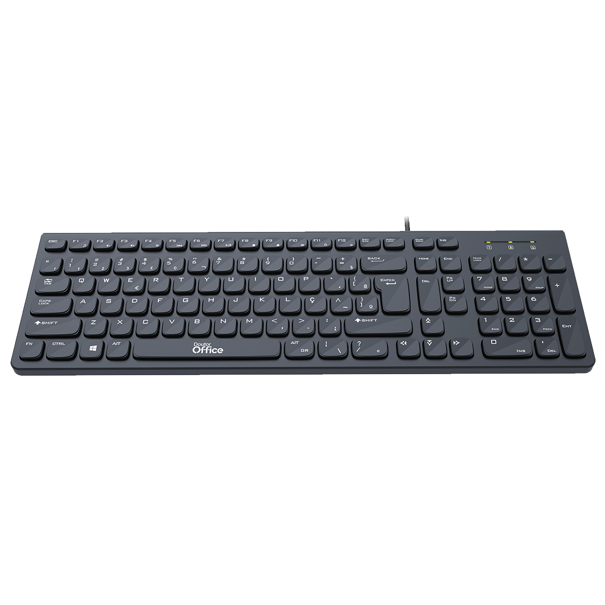 Teclado Dr. Office KDR-0204-B, USB, Membrana, Preto