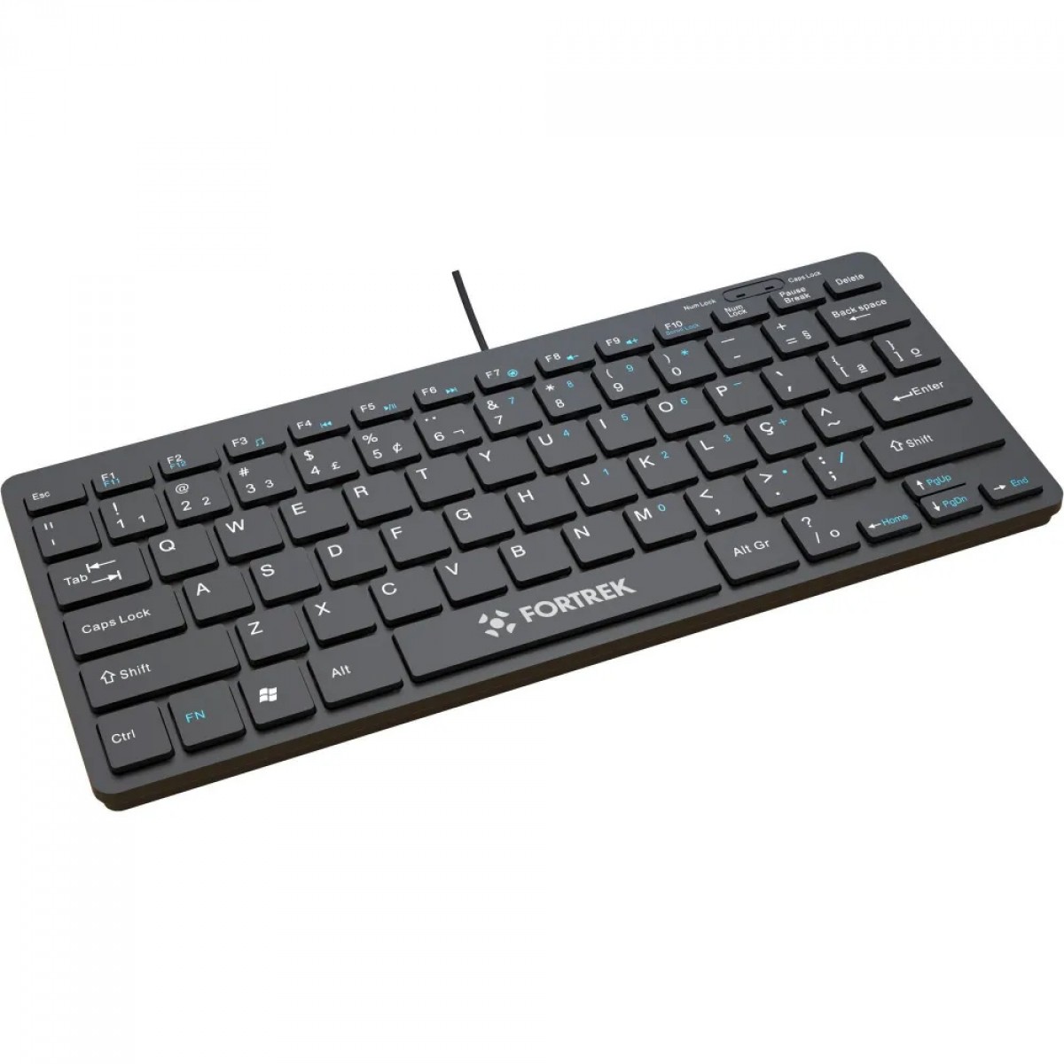 Teclado Fortrek Mini Office K13, USB, ABNT2, Preto