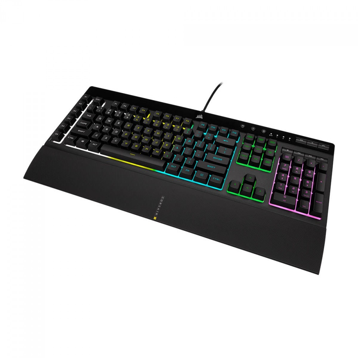 Teclado Gamer Corsair K55 PRO, Membrana, RGB, ANSI, USB, Preto, CH-9226765-NA