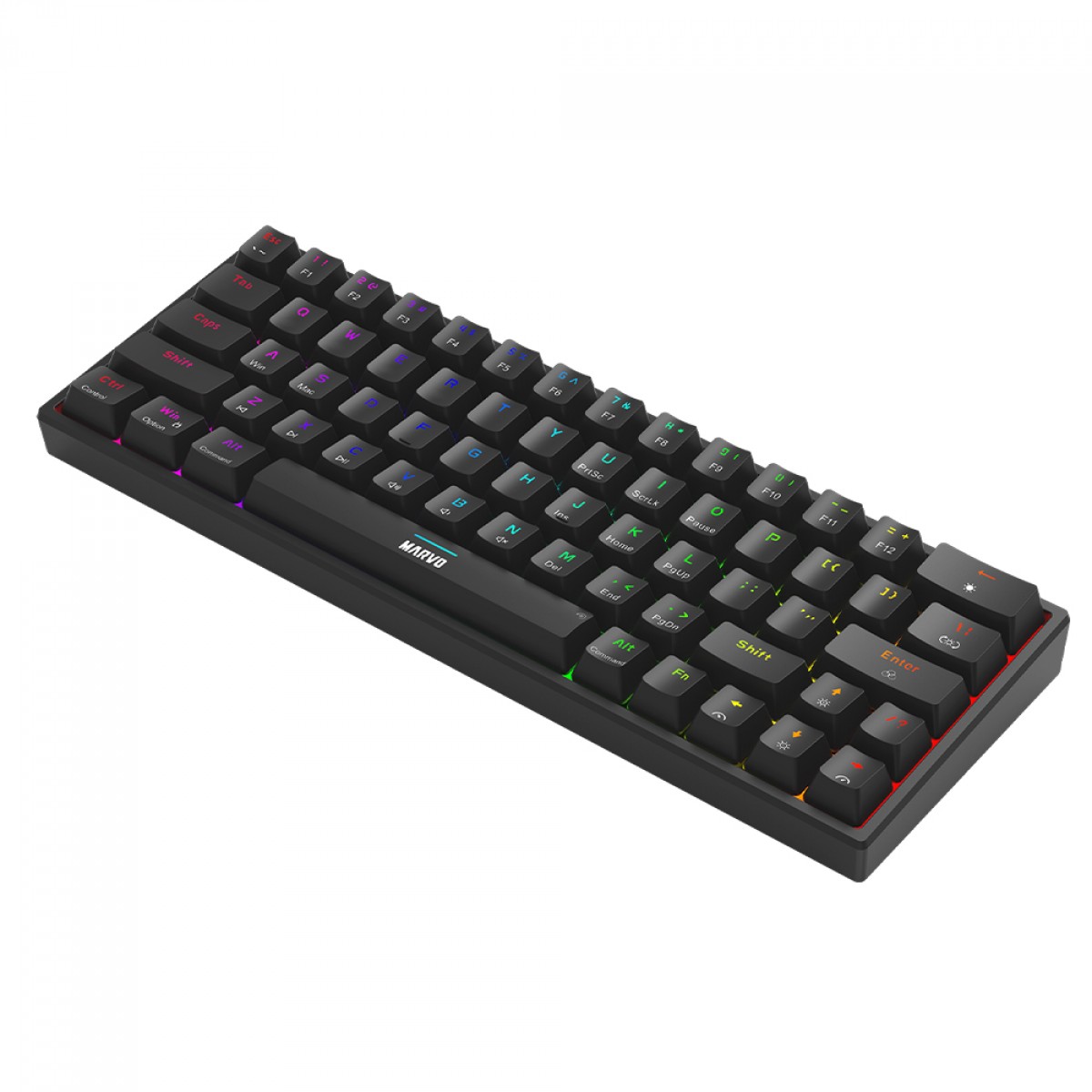 Teclado Gamer Marvo KG955, RGB, USB, Switch Marvo, Black