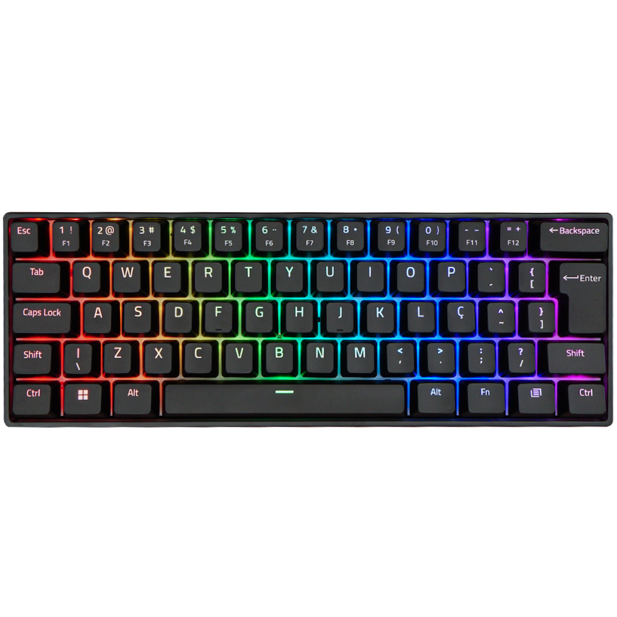 Teclado Gamer Mecânico Akko 3061s, RGB, 60%, ABNT2, Switch Akko Pink 
