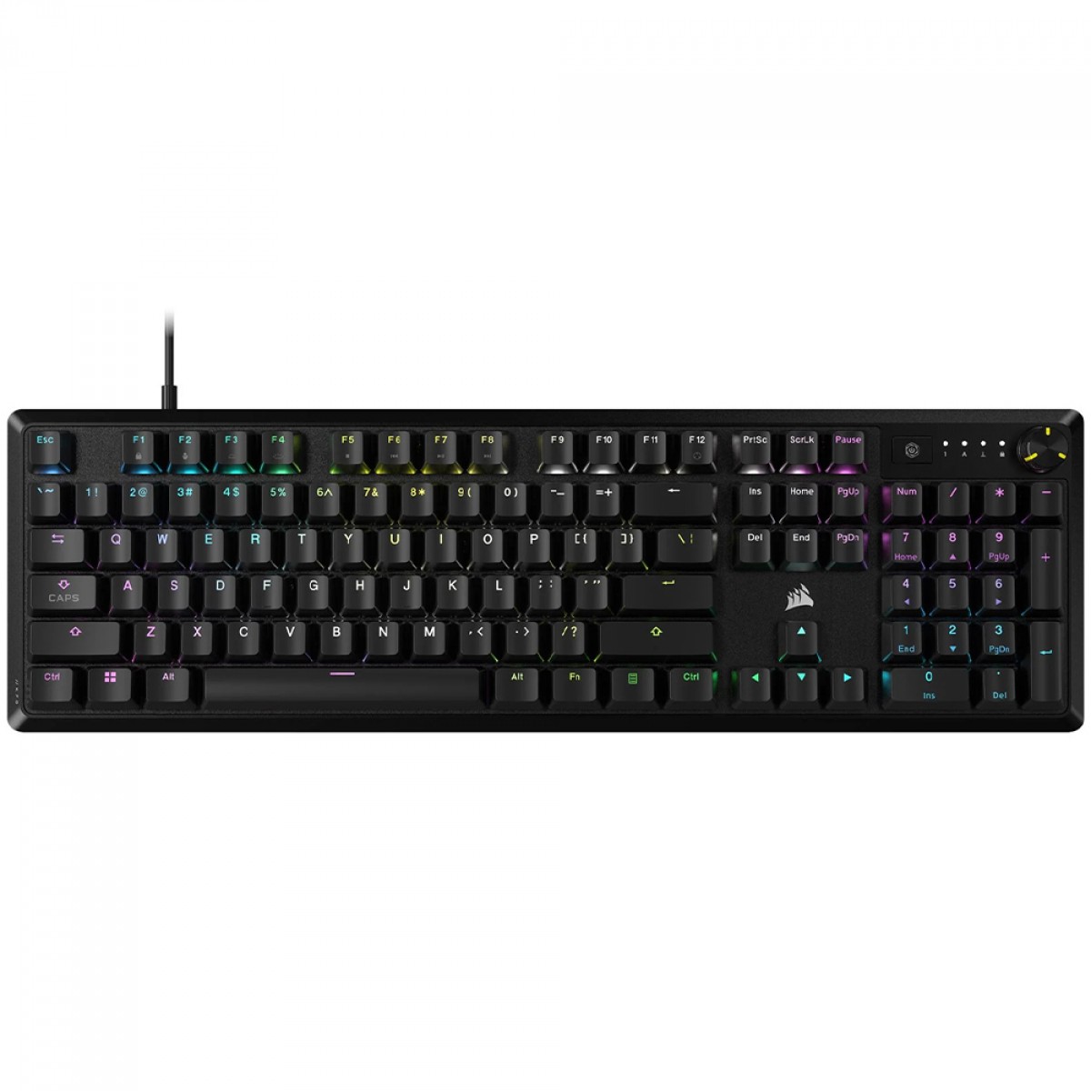 Teclado Gamer Mecânico Corsair K70 Core, RGB, Switch MLX Red, Full Size, ANSI, Preto, CH-910971E-NA