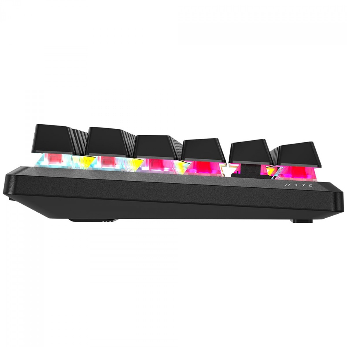 Teclado Gamer Mecânico Corsair K70 Core TKL, RGB, Switch MLX Red V2, ANSI, Preto, CH-911911E-NA