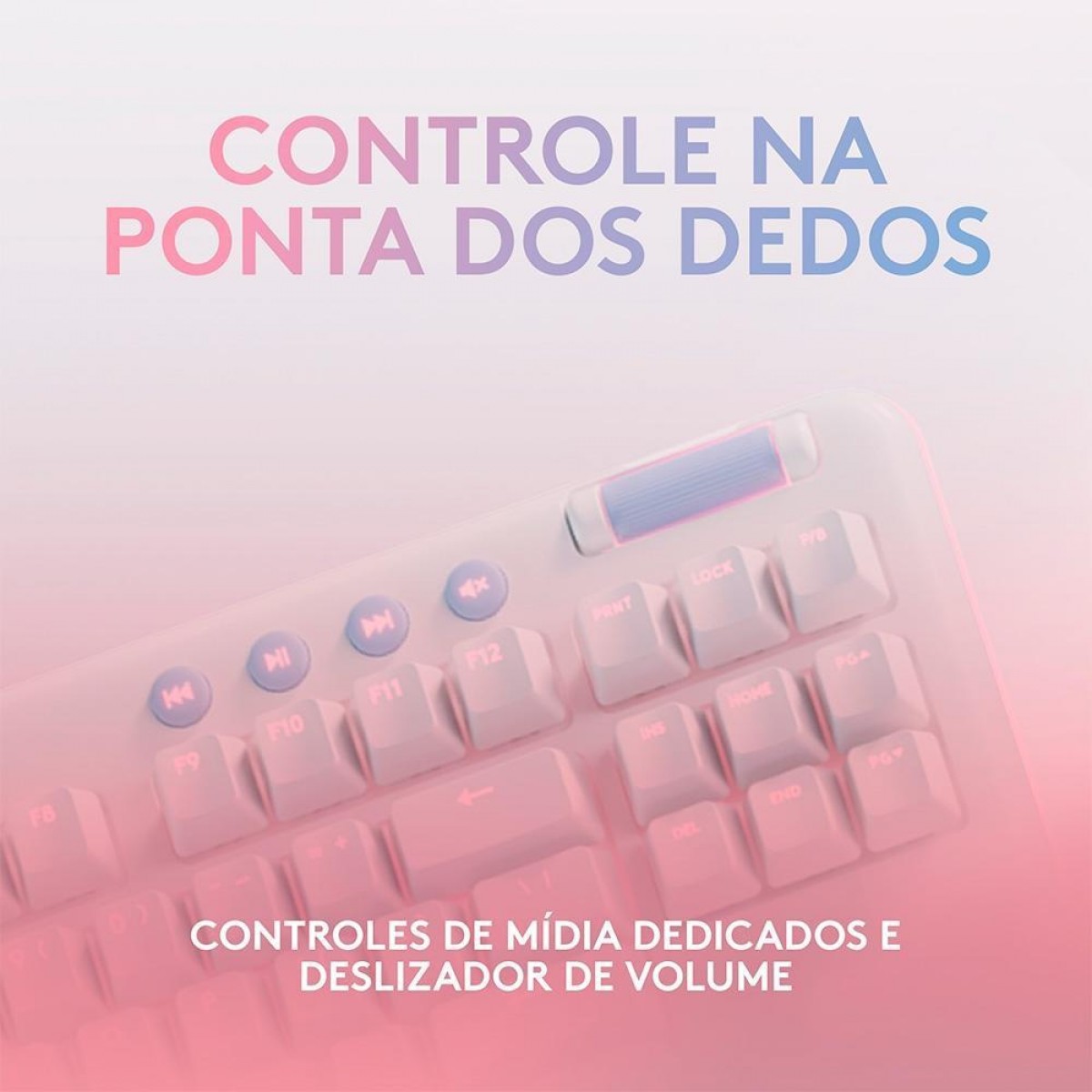 Teclado Gamer Mecânico Logitech G713, RGB, ABNT2, Switch GX Linear Red, Branco, 920-010705