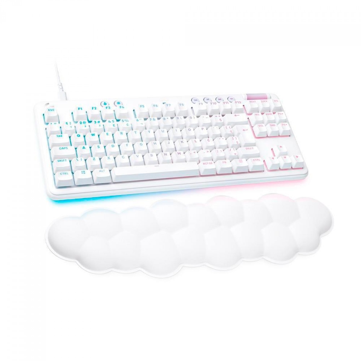 Teclado Gamer Mecânico Logitech G713, RGB, ABNT2, Switch GX Linear Red, Branco, 920-010705