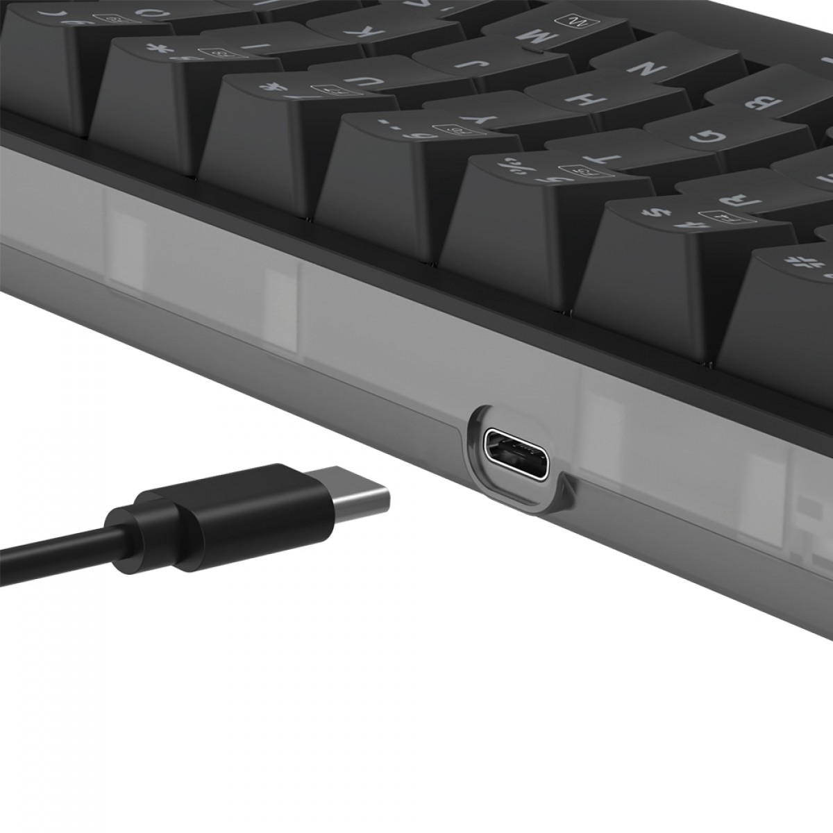 Teclado Gamer Mecânico Redragon Akali, RGB, USB, Switch Brown, ABNT2, 60%, Preto, K642-RGB (PT-BROWN)