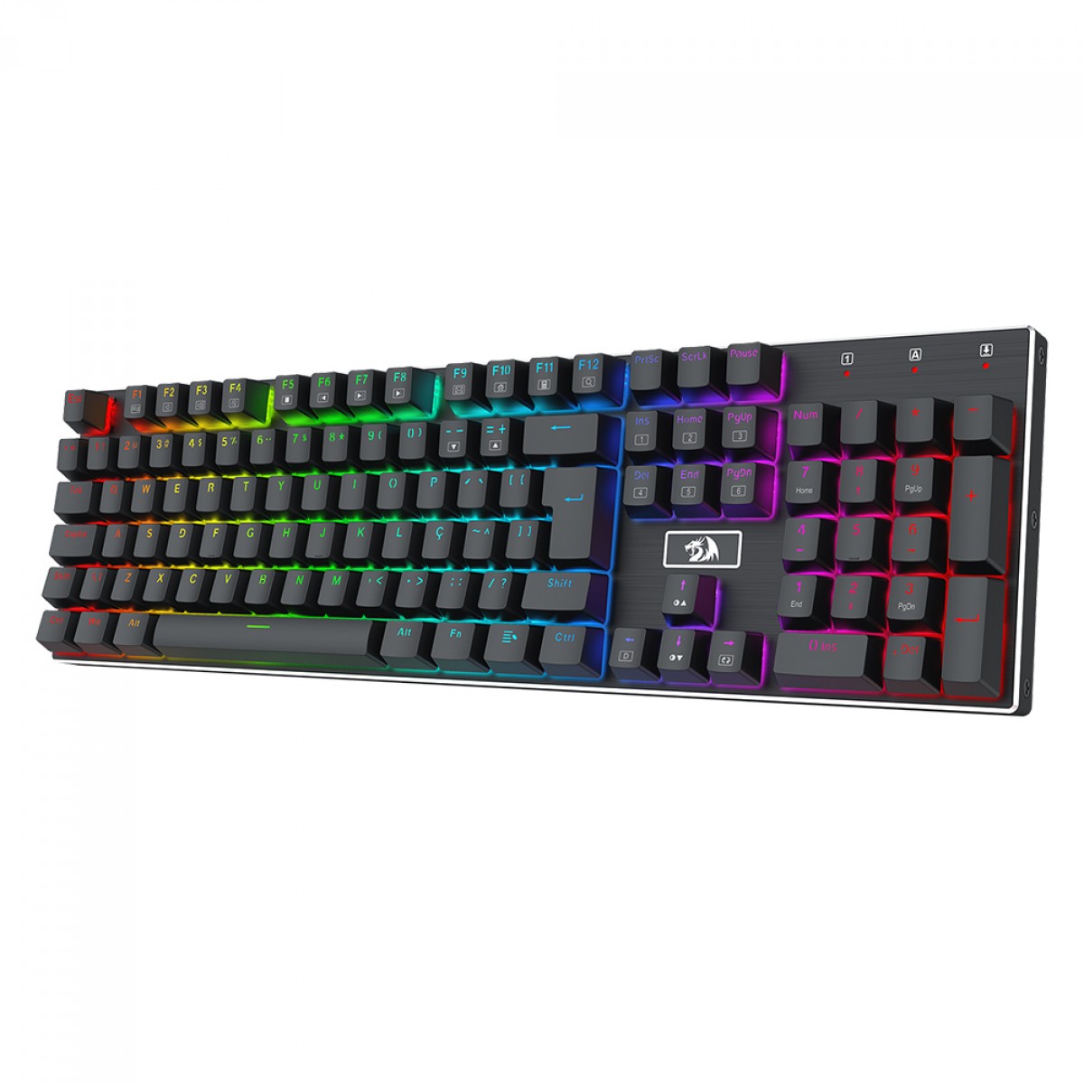Teclado Gamer Mecânico Redragon Devarajas, RGB, Switch Brown, ABNT2, Preto, K556RGB