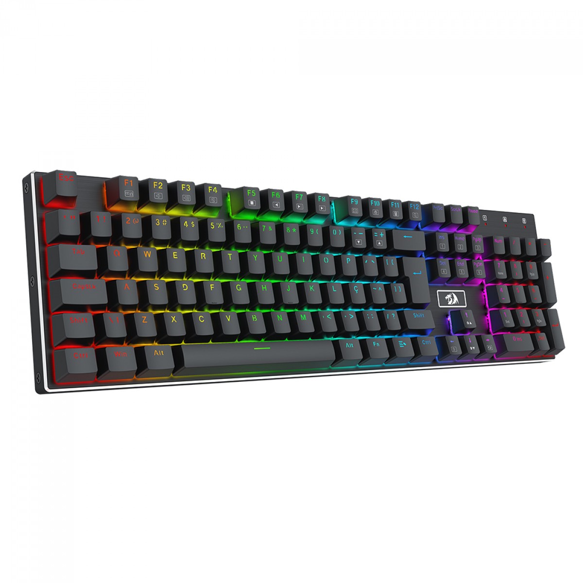 Teclado Gamer Mecânico Redragon Devarajas, RGB, Switch Brown, ABNT2, Preto, K556RGB