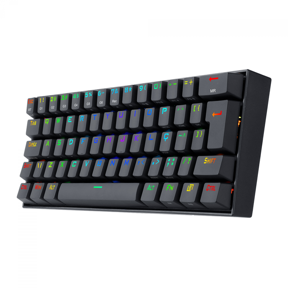 Teclado Gamer Mecânico Redragon Draconic, Wireless, RGB, Switch Brown, ABN2, Black, K530RGB (PT-BROWN)