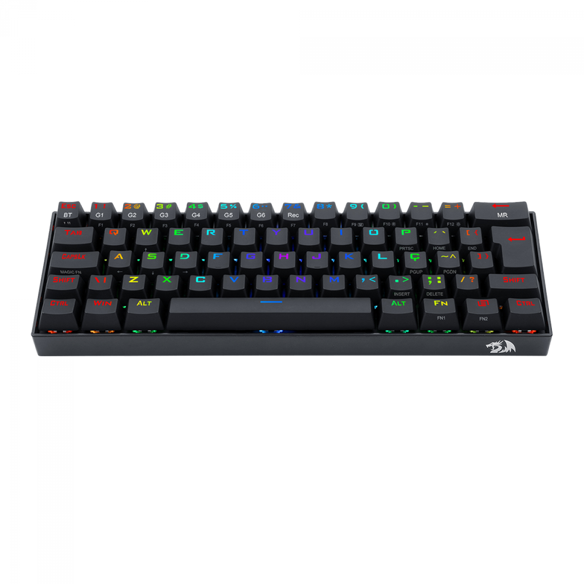 Teclado Gamer Mecânico Redragon Draconic, Wireless, RGB, Switch Brown, ABN2, Black, K530RGB (PT-BROWN)