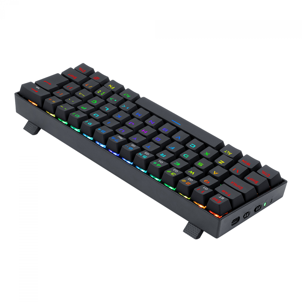 Teclado Gamer Mecânico Redragon Draconic, Wireless, RGB, Switch Brown, ABN2, Black, K530RGB (PT-BROWN)