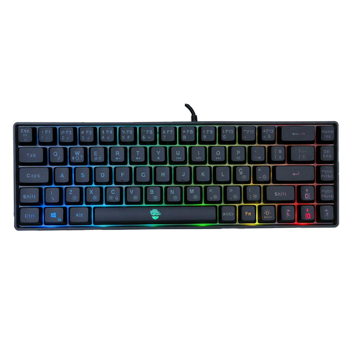 Teclado Gamer Ninja Black Noir, RGB, Switch Membrana, ABNT2, Black, TC-GN-BKNR