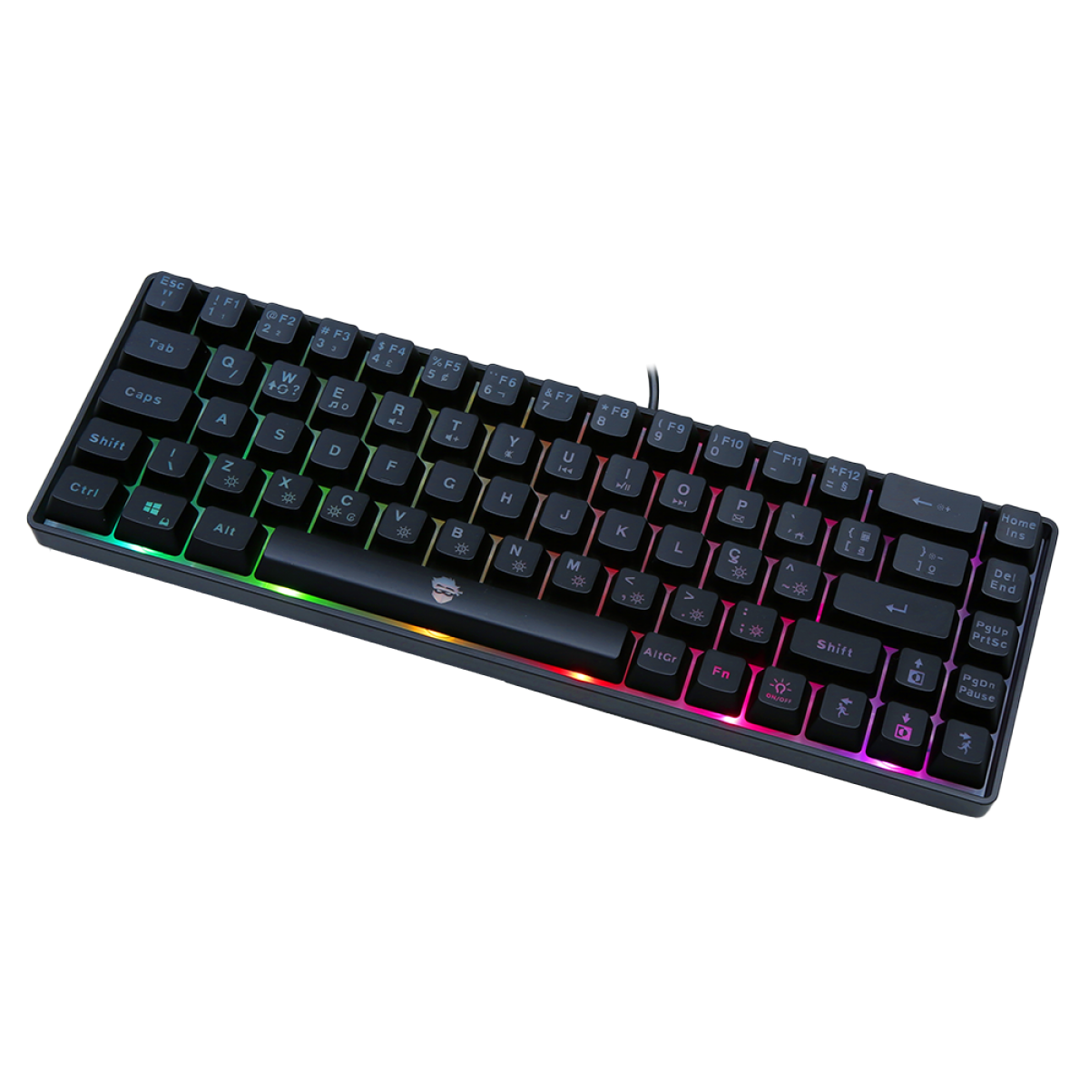 Teclado Gamer Ninja Black Noir, RGB, Switch Membrana, ABNT2, Black, TC-GN-BKNR