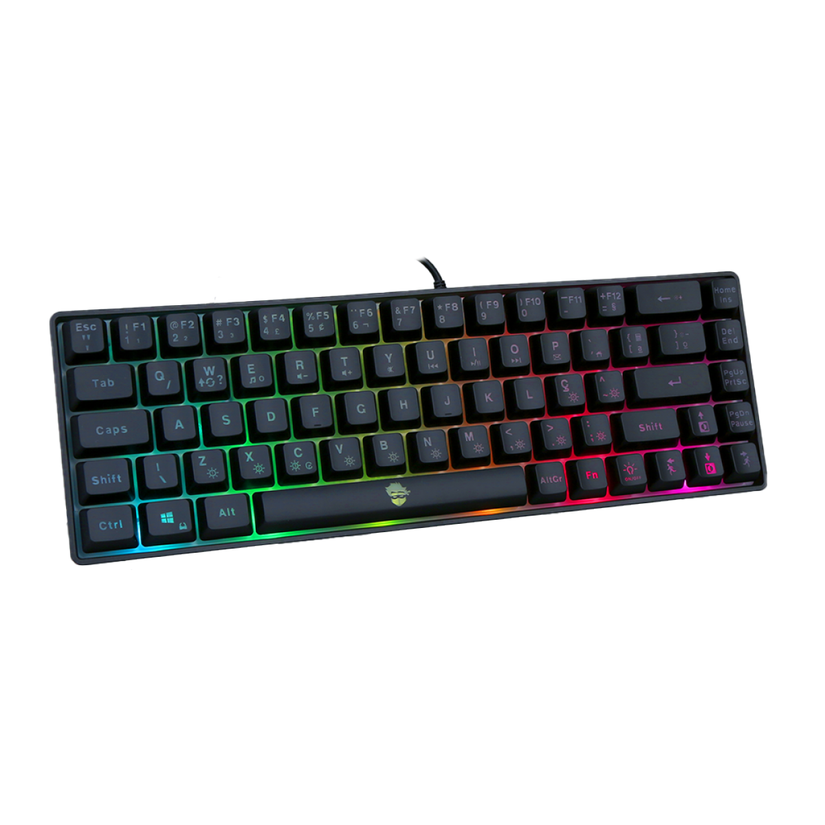 Teclado Gamer Ninja Black Noir, RGB, Switch Membrana, ABNT2, Black, TC-GN-BKNR