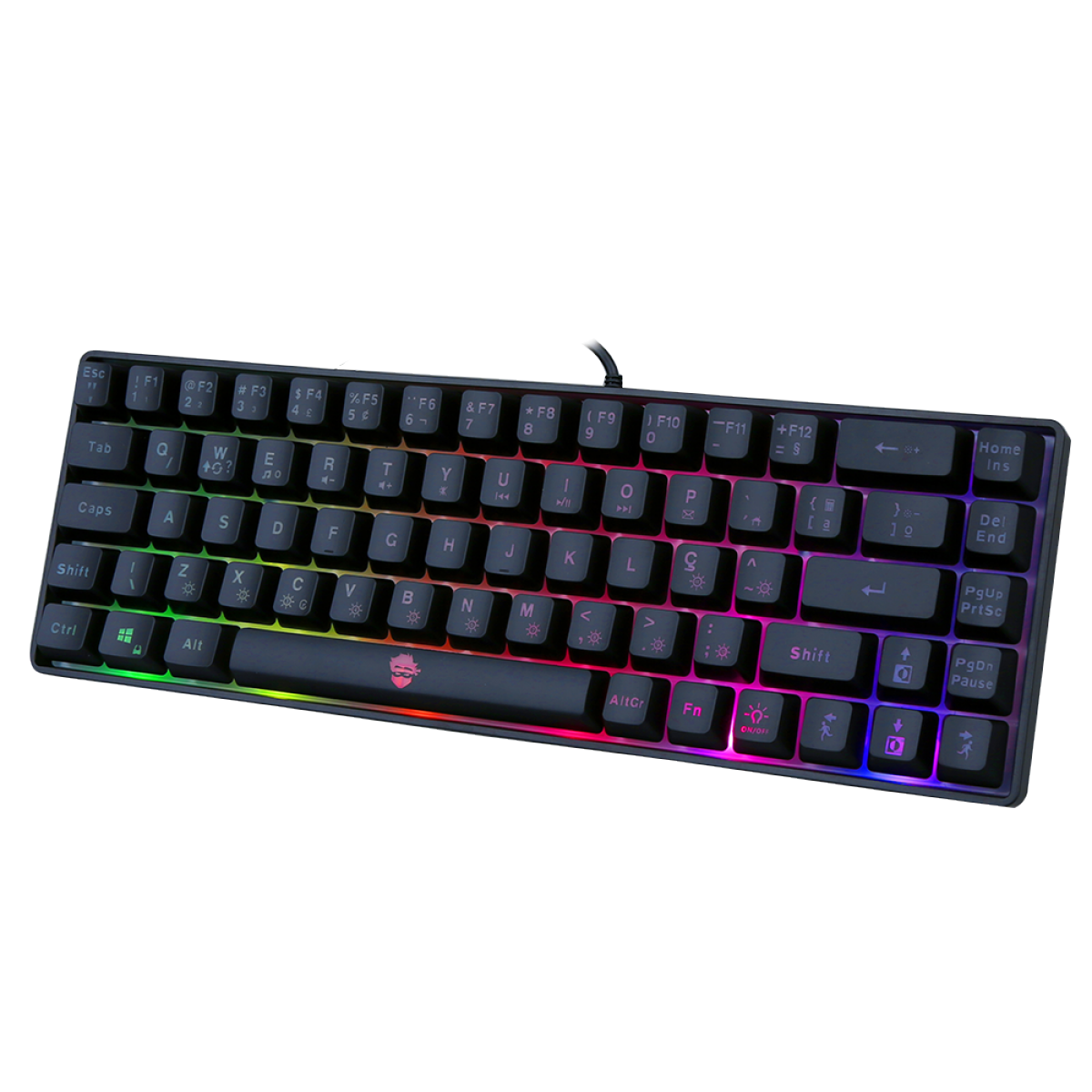 Teclado Gamer Ninja Black Noir, RGB, Switch Membrana, ABNT2, Black, TC-GN-BKNR