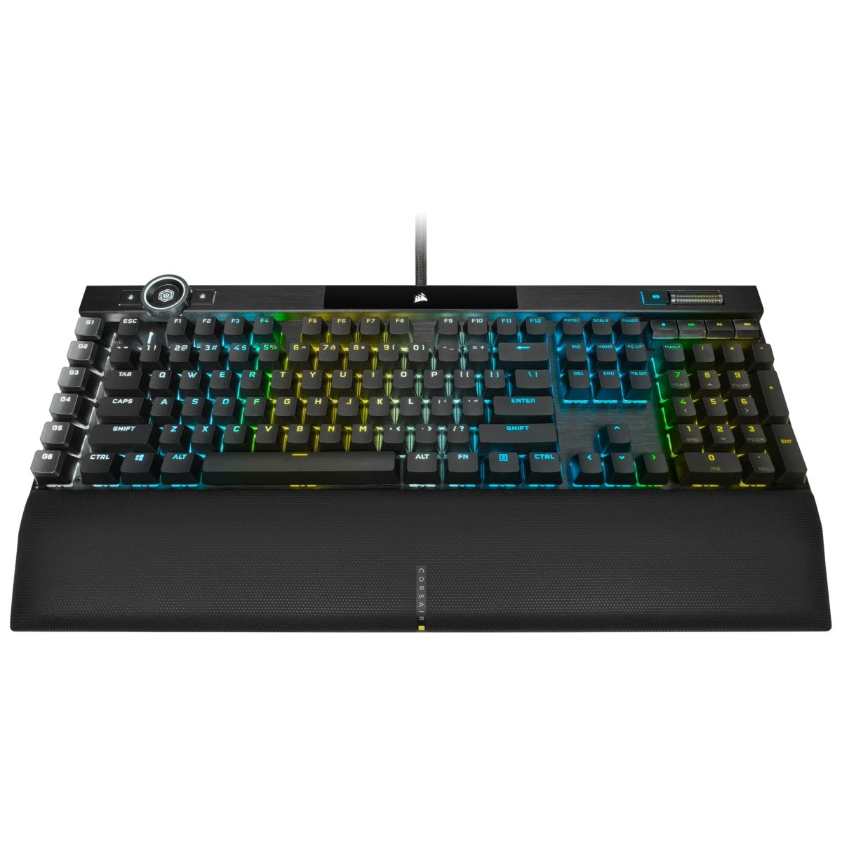 Teclado Gamer Óptico Mecânico Corsair K100 RGB, Switch Corsair OPX, Black, CH-912A01A-NA 