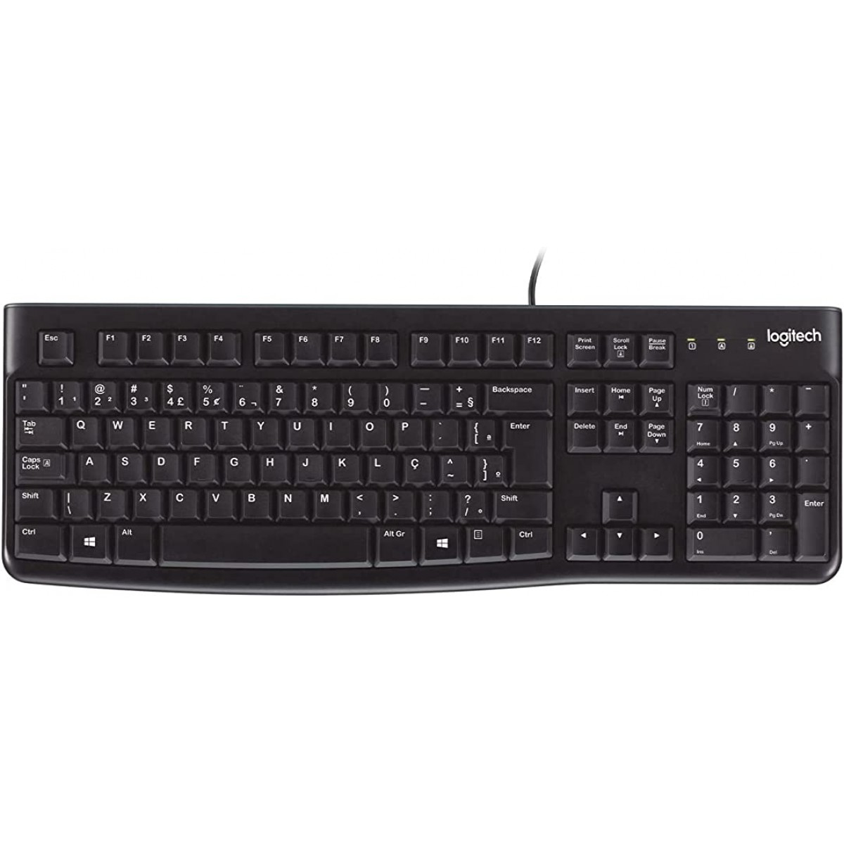 Teclado Logitech K120 ABNT2 Black, 920-004423