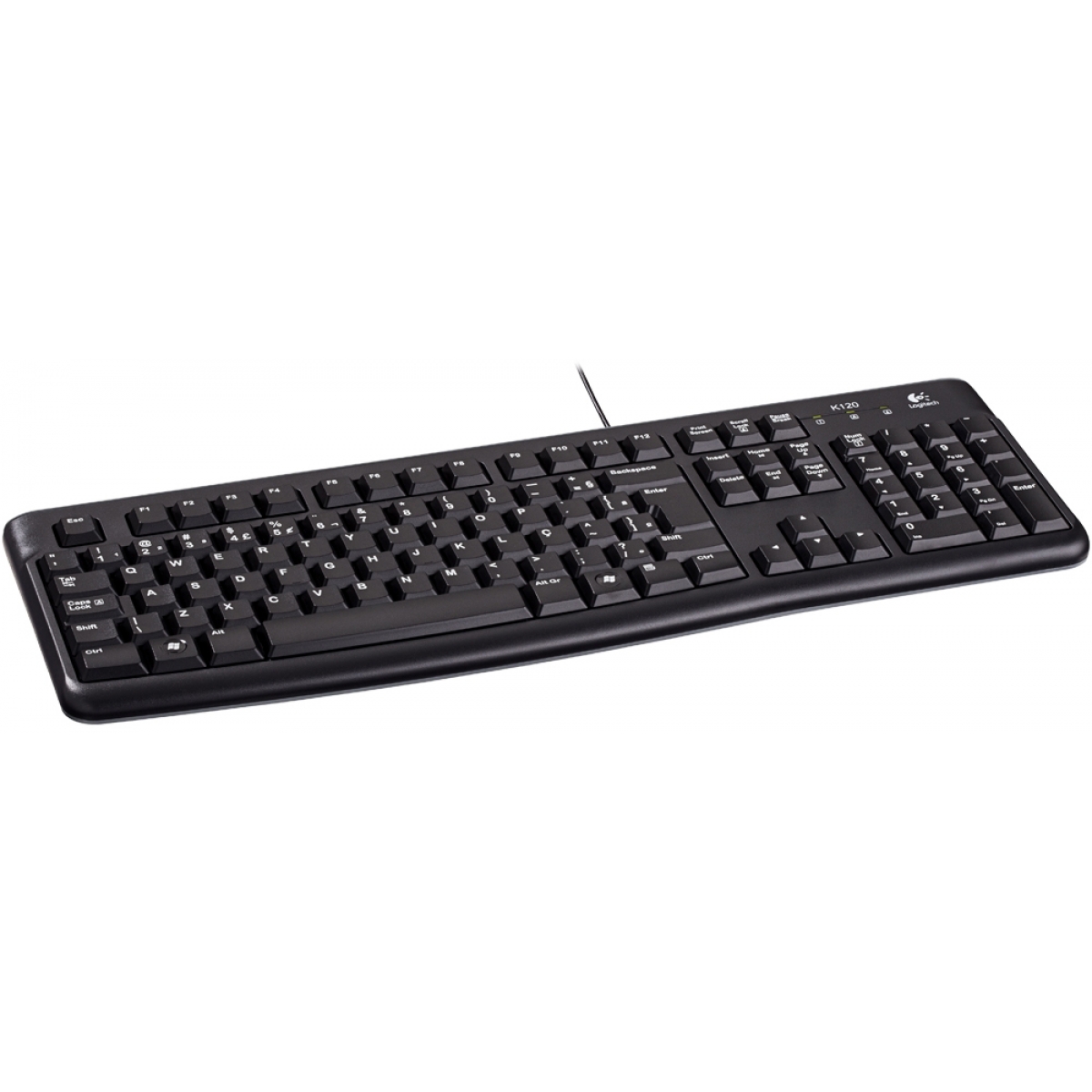 Teclado Logitech K120 ABNT2 Black, 920-004423