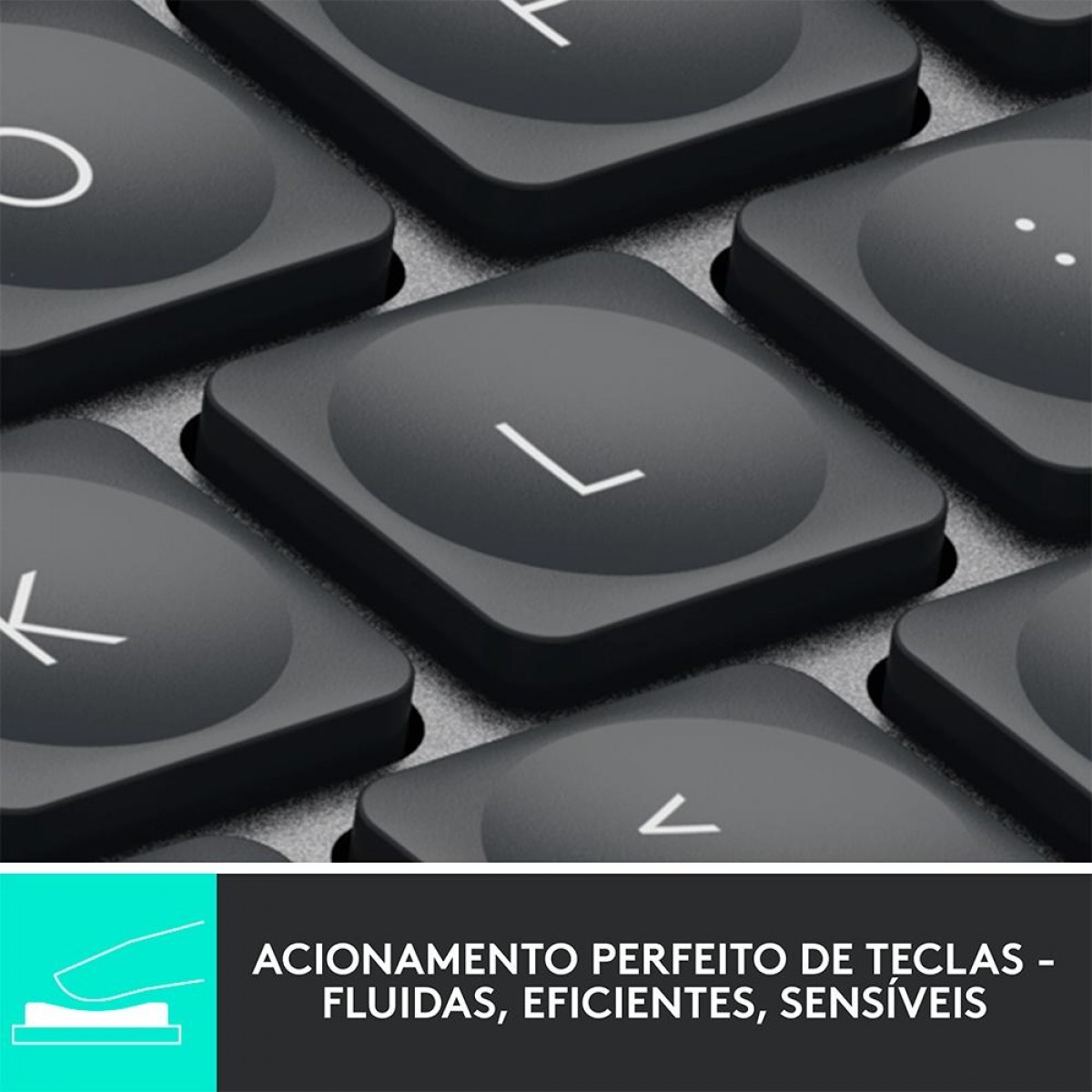 Teclado Logitech MX Keys Mini, Sem Fio, Iluminação Smart, Easy-Switch, Grafite, 920-010505