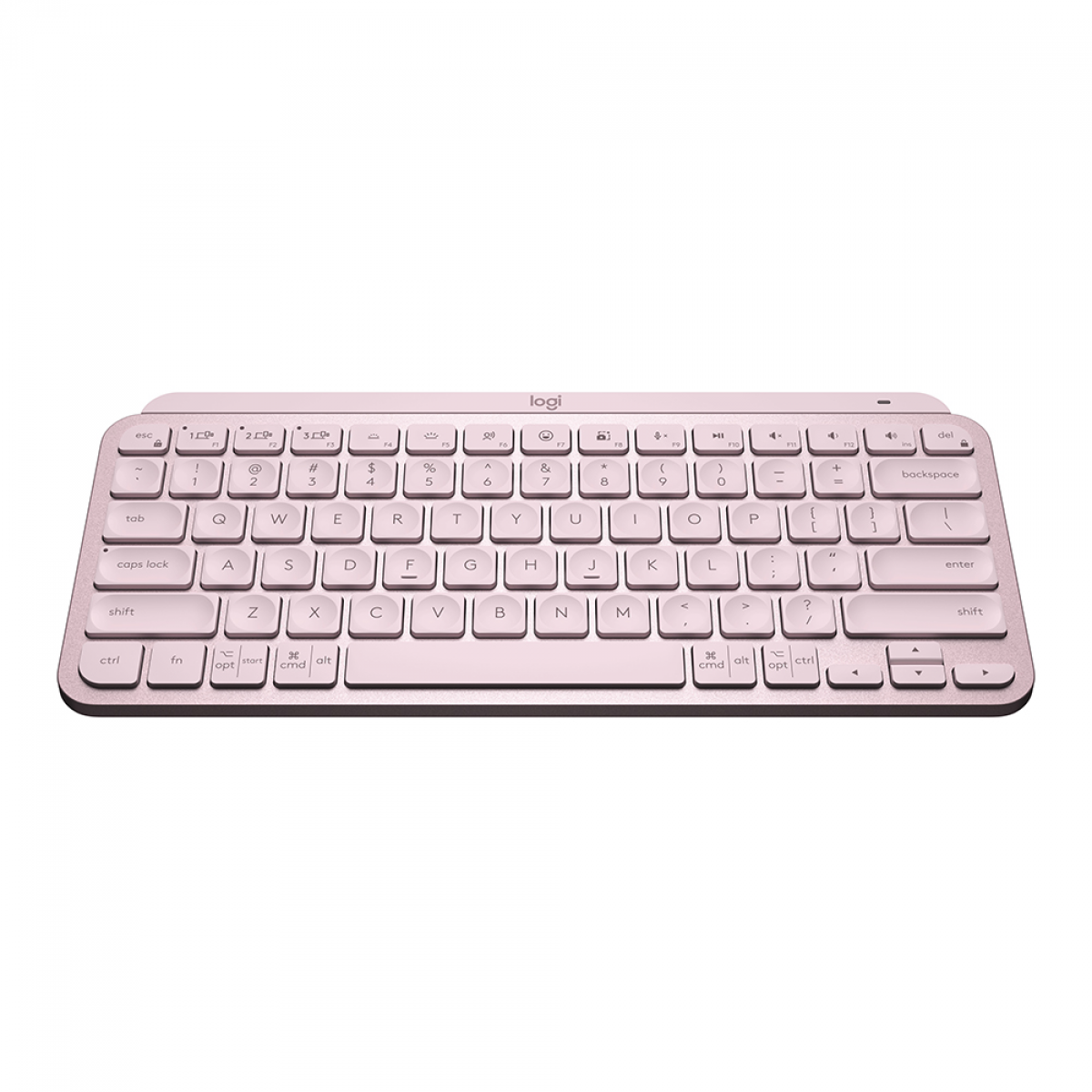 Teclado Logitech MX Keys Mini, USB, Membrana, Sem Fio, Bluetooth, Rosa, 920-010507