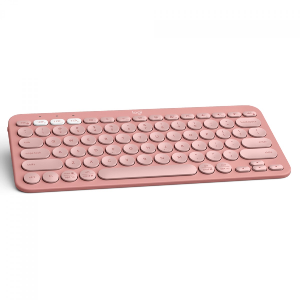 Teclado Logitech Pebble Keys 2 K380s, Sem Fio, US, Easy-Switch, Rosa, 920-011791