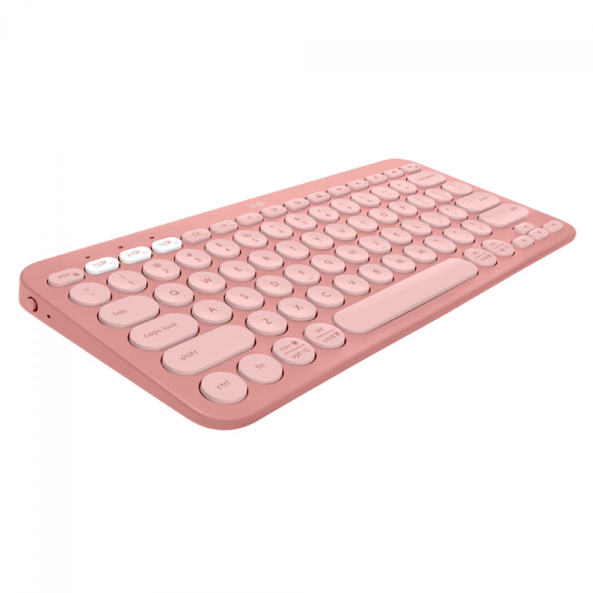 Teclado Logitech Pebble Keys 2 K380s, Sem Fio, US, Easy-Switch, Rosa, 920-011791