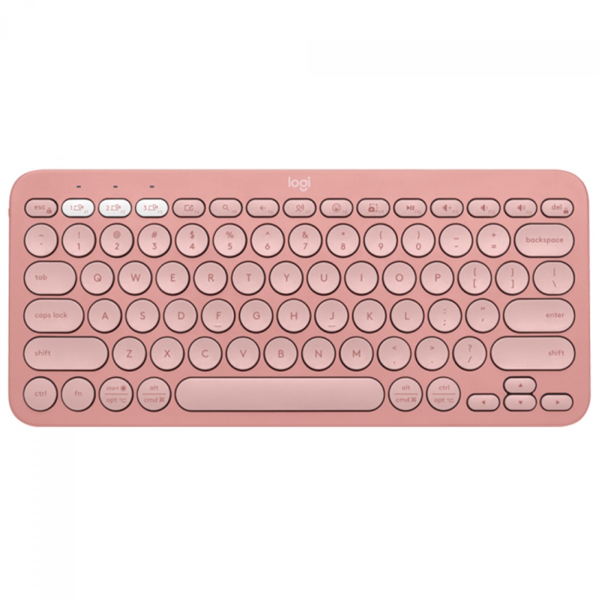 Teclado Logitech Pebble Keys 2 K380s, Sem Fio, US, Easy-Switch, Rosa, 920-011791