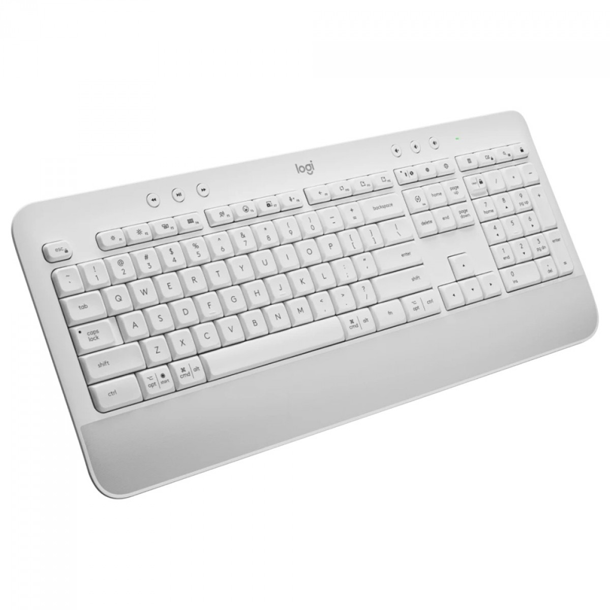 Teclado Logitech Signature K650, USB, Membrana, Sem Fio, Bluetooth, ANSI, Branco, 920-010965