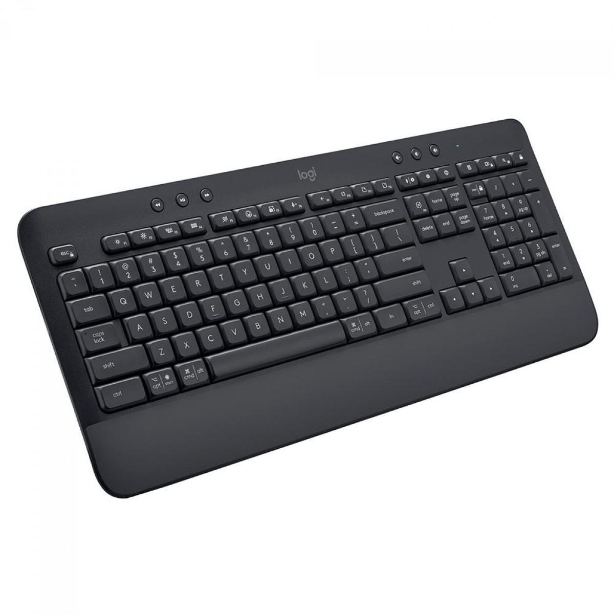 Teclado Logitech Signature K650, USB, Membrana, Sem Fio, Bluetooth, ANSI, Grafite, 920-010911